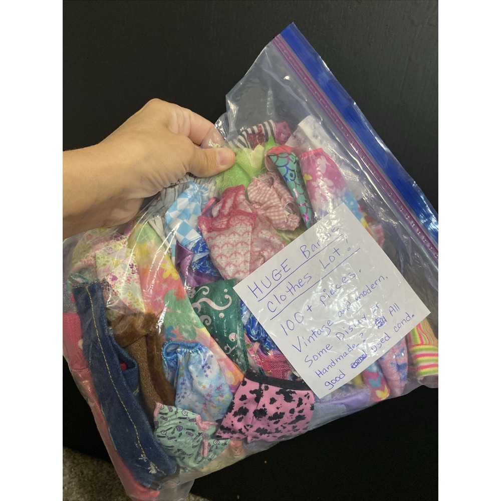Huge Lot Of Barbie Doll Clothes And Other Similar Fashion Doll Clothes 100+